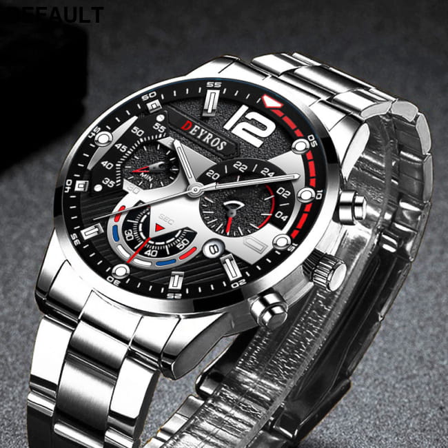 Fashion Mens Sports Watches Luxury Stainless Steel Quartz Men Sport