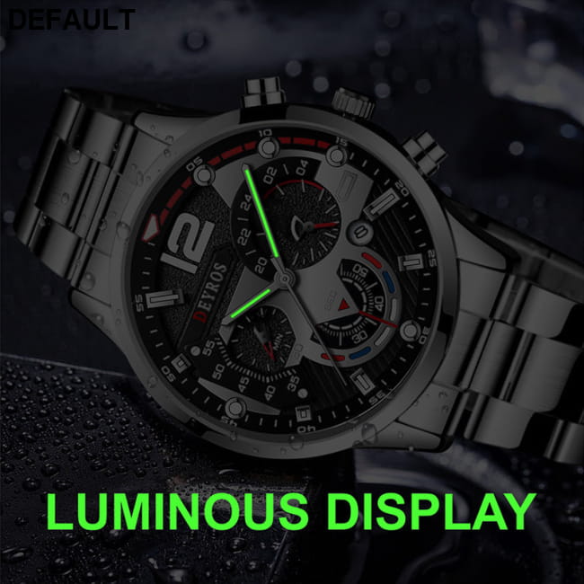 Fashion Mens Sports Watches Luxury Stainless Steel Quartz Men Sport