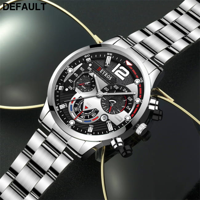 Fashion Mens Sports Watches Luxury Stainless Steel Quartz Men Sport