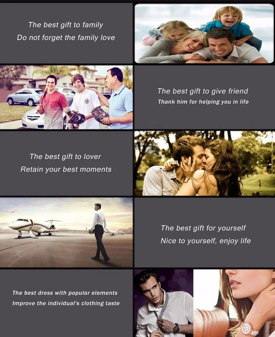 Fashion Mens Watches for Men Sports Luminous Clock Stainless Steel Quartz Wrist Watch Man Business Leather montre homme