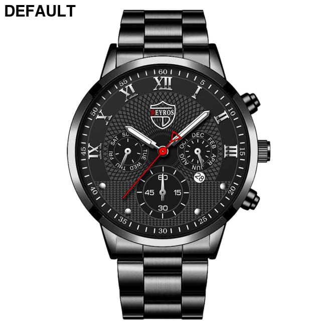 Fashion Mens Watches for Men Sports Luminous Clock Steel Black Silver / 1 Sport