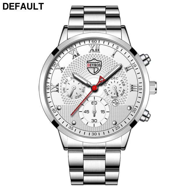 Fashion Mens Watches for Men Sports Luminous Clock Steel Silver White / 1 Sport