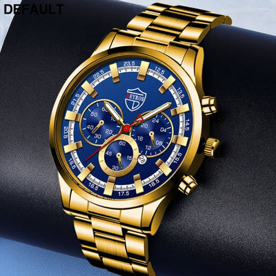 Fashion Mens Watches Luxury Men Sports Gold Stainless Steel Quartz Wrist Watch Man Business Casual Leather часы мужские