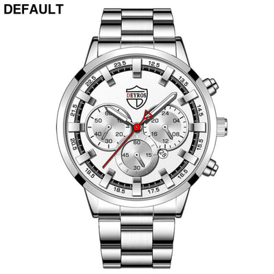 Fashion Mens Watches Luxury Men Sports Gold Stainless Steel Quartz Wrist Watch Man Business Casual Leather часы мужские