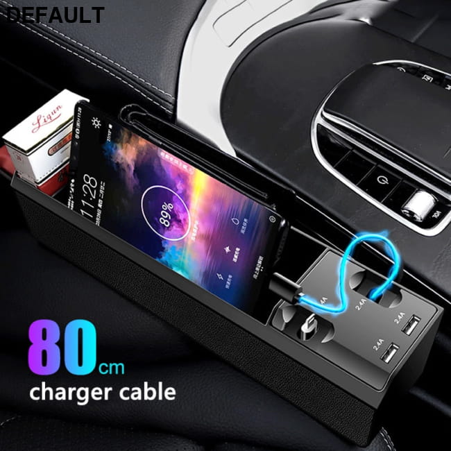 Fast Charging Car Seat Crevice Storage Box Gap Slit Accessories Vehicle Organizers