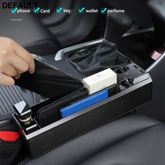 Fast Charging Car Seat Crevice Storage Box Gap Slit Accessories Vehicle Organizers