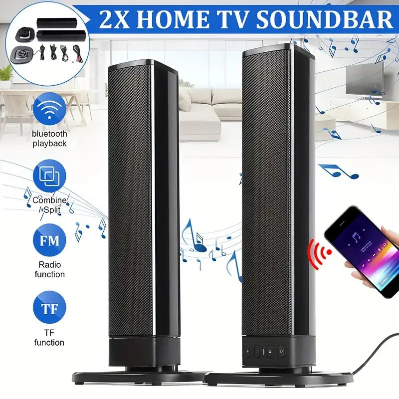 2-in-1 Soundbar For The Living Room Home Bluetooth Speaker With Built-in