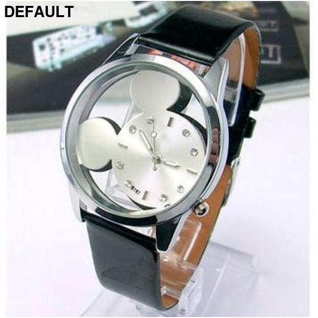 Feminino Mickey Watch Black White Women Watches