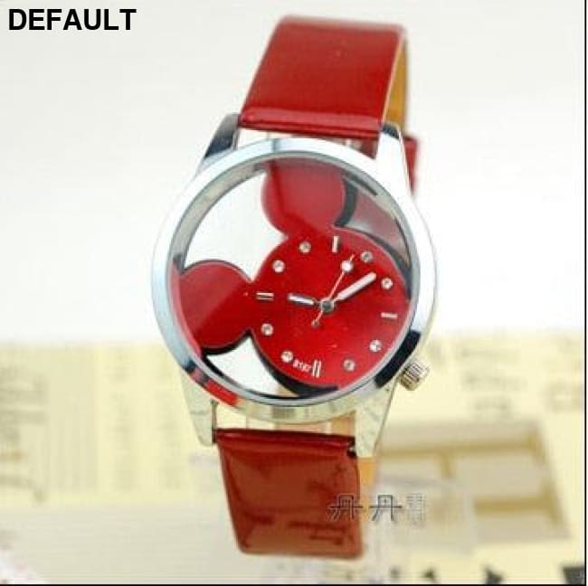 Feminino Mickey Watch Red Women Watches