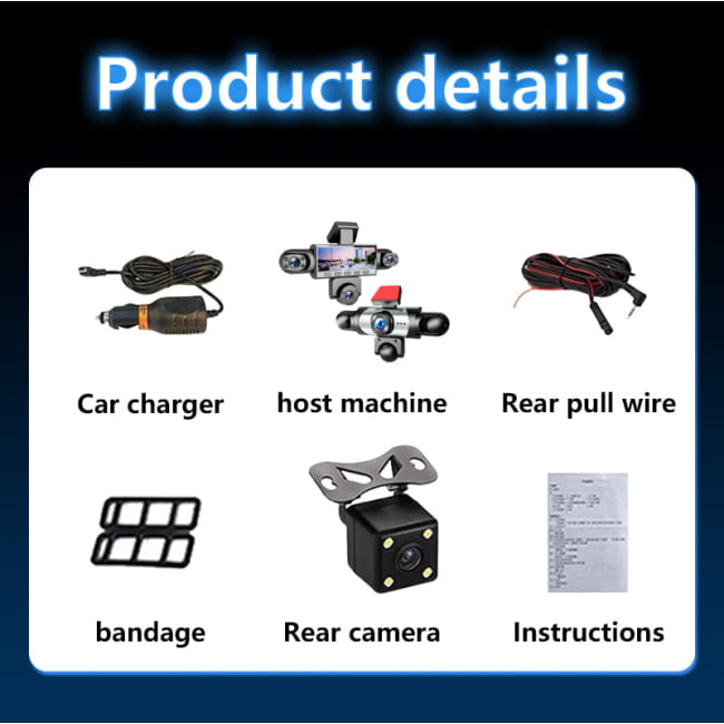 Five Camera Driving Recorder 1080P High-definition Night lens with WiFi Car DVR Cameras Dash Video