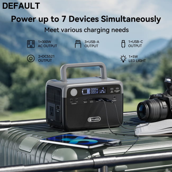Flashfish 300W Power Station + 60W Solar Panel 230.4Wh Portable Car Accessories + Best Selling Products