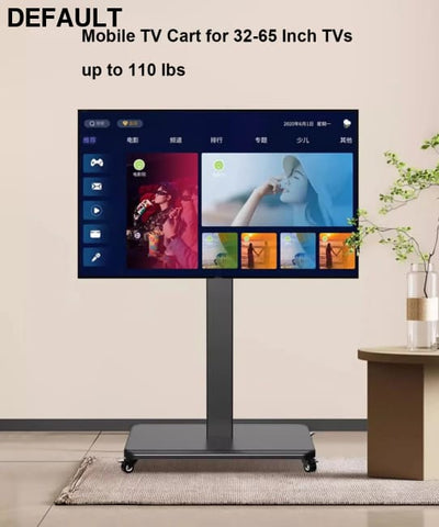 Floor TV Stand with Power Outlet Universal for 26-65 inch TVs up to 110 lbs Height Adjustable Swivel Home Stands Best