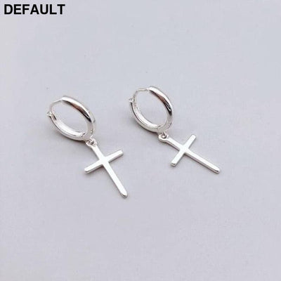 Flyleaf 925 Sterling Silver Cross Dangle Earrings For Women New Trend Lady Fashion Jewelry Pendientes Mujer Moda