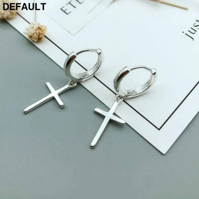 Flyleaf 925 Sterling Silver Cross Dangle Earrings For Women New Trend Lady Fashion Jewelry Pendientes Mujer Moda