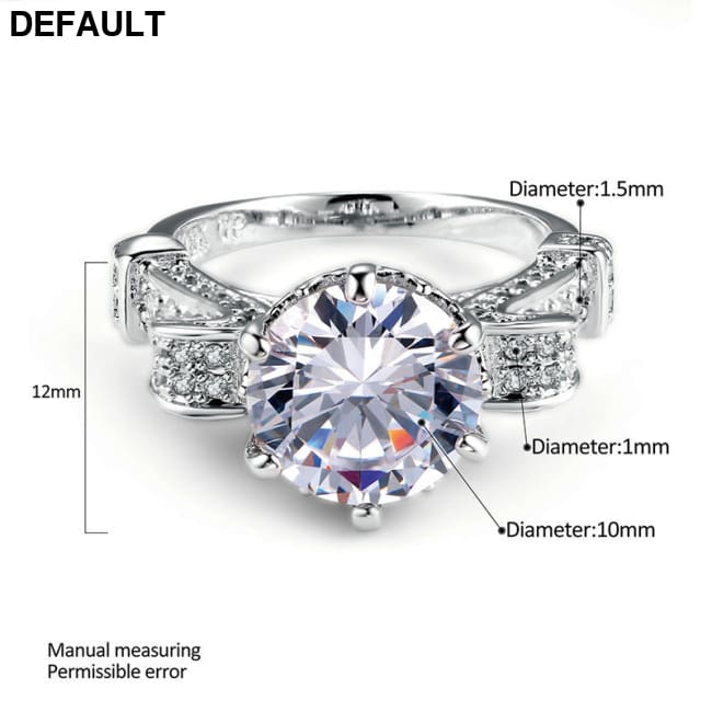 Foreign trade explosion jewelry fashion luxury Nvjie AAA zircon gilt micro insert engagement ring wholesale Wedding