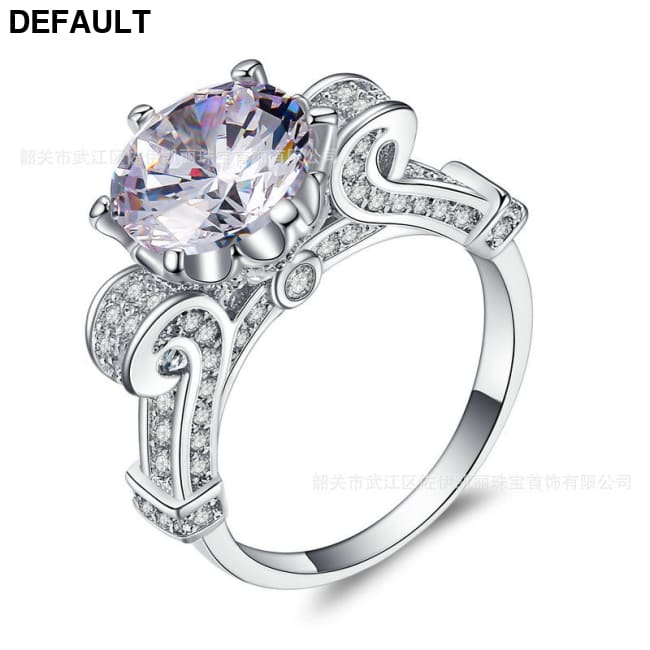 Foreign trade explosion jewelry fashion luxury Nvjie AAA zircon gilt micro insert engagement ring wholesale Wedding