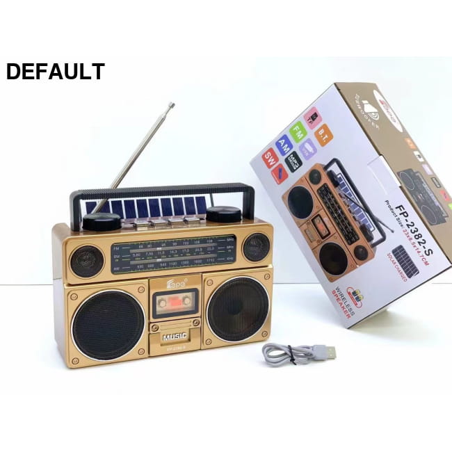 FP-2382-S Bluetooth Speaker Portable Outdoor Retro Audio Gold Speakers Electronics