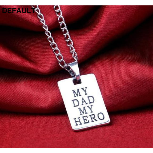 FREE My Dad Hero Necklace default Men Necklaces Sterling Silver