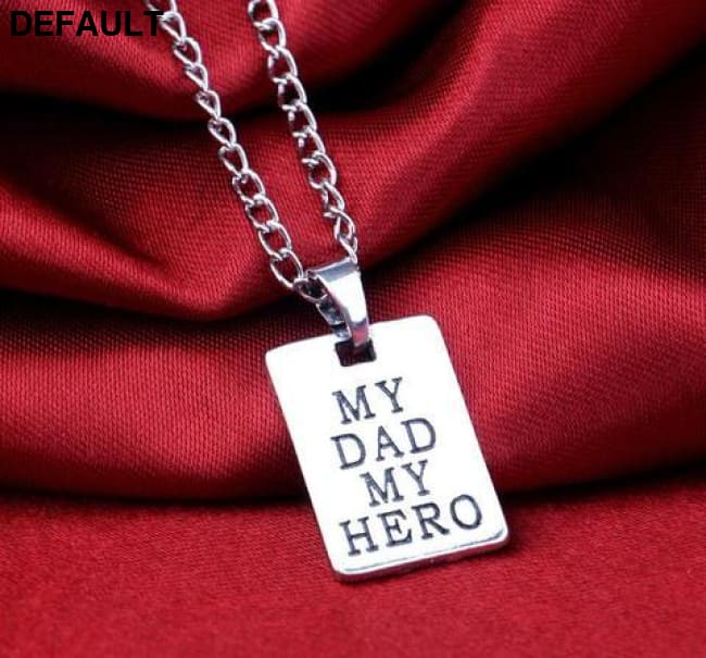FREE My Dad Hero Necklace default Men Necklaces Sterling Silver