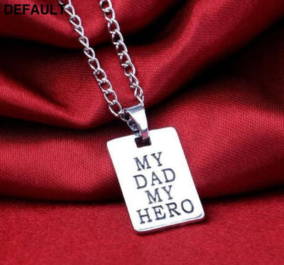 FREE My Dad Hero Necklace default Men Necklaces Sterling Silver