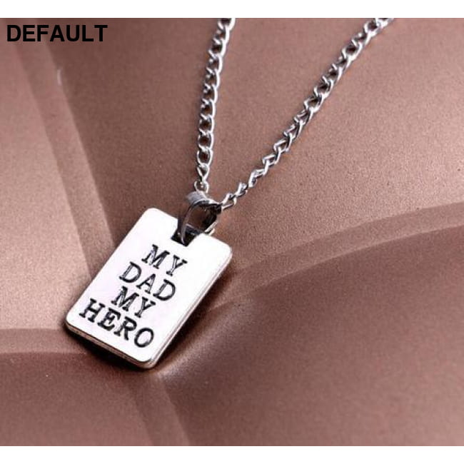 FREE My Dad Hero Necklace default Men Necklaces Sterling Silver