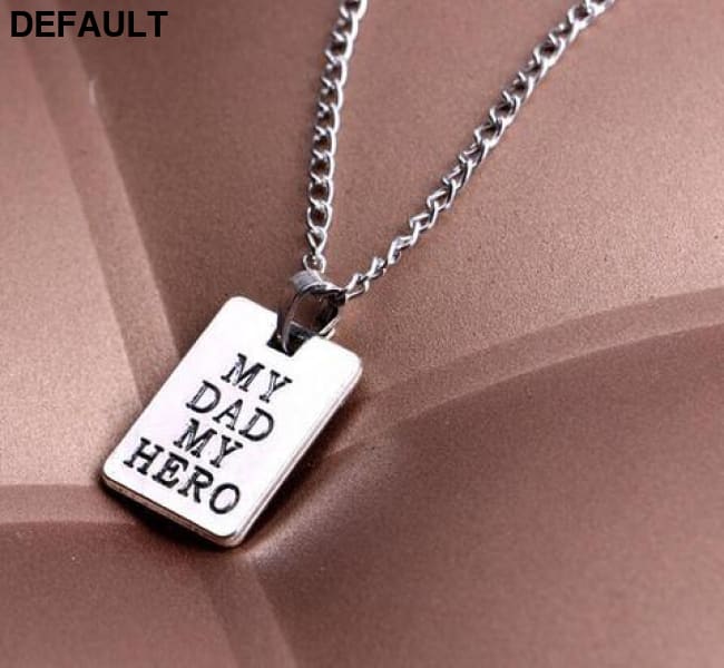 FREE My Dad Hero Necklace default Men Necklaces Sterling Silver