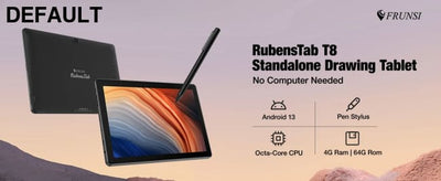 Frunsi Standalone Drawing Tablet Pad with Screen No Computer PC Needed Android 13 10 Inch IPS HD Monitor Display WIFI