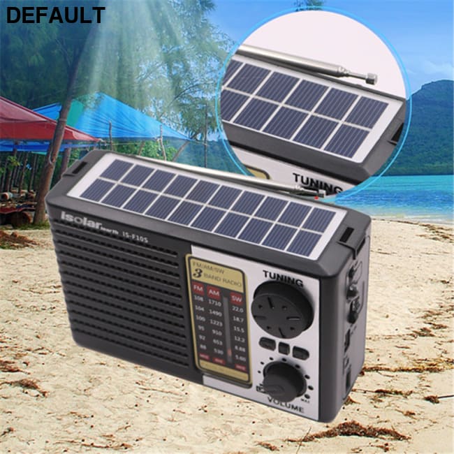 Full Band Bluetooth Card MP3 Player Solar Emergency Charging Black / Standard configuration Portable Radios Best