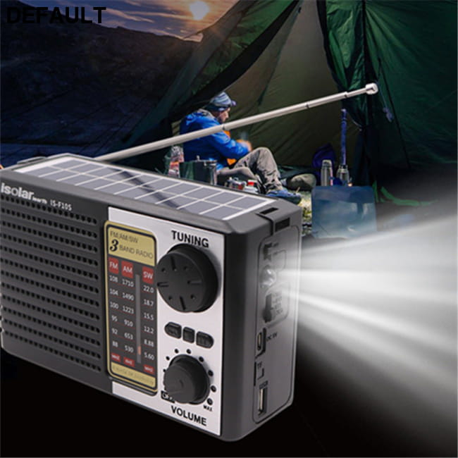 Full Band Bluetooth Card MP3 Player Solar Emergency Charging Black / Standard configuration Portable Radios