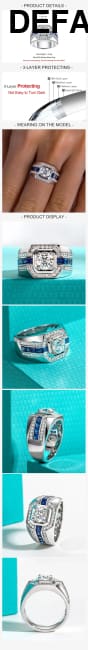 Gazing Jewelry1Carat D Color Moissanite Men’s Ring 925 Sterling Silver Gold Plated Retro and Luxurious Lab-Created