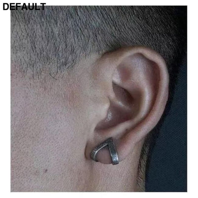 Geometric Triangle Earrings Men Retro Fashion