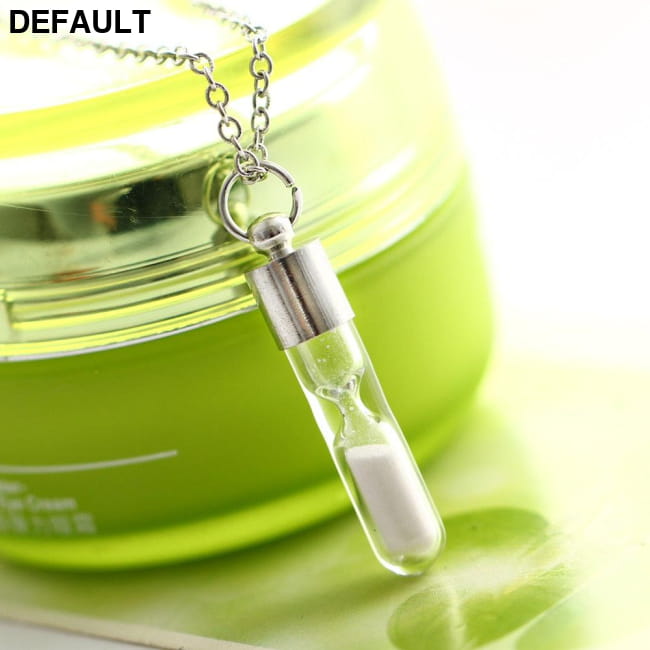 Glow In The Dark hourglass Necklace Glass Pendant Sterling Silver Necklaces