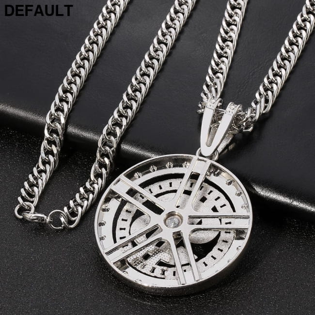 Gold Chain Dollar Pendant Necklace for Men Women Necklaces Sterling Silver