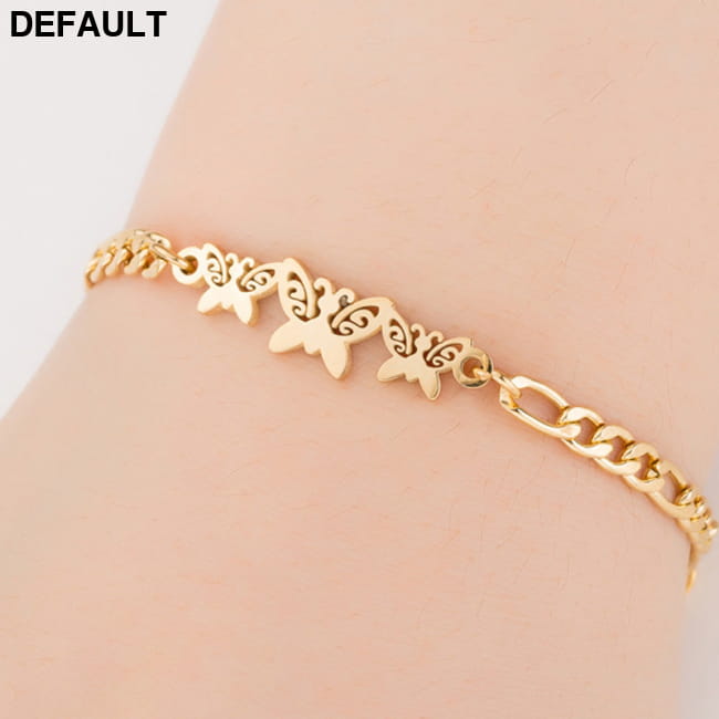 Gold Color Charms Bracelet Femme Stainless Steel Women Butterfly Bracelets Best Selling Products