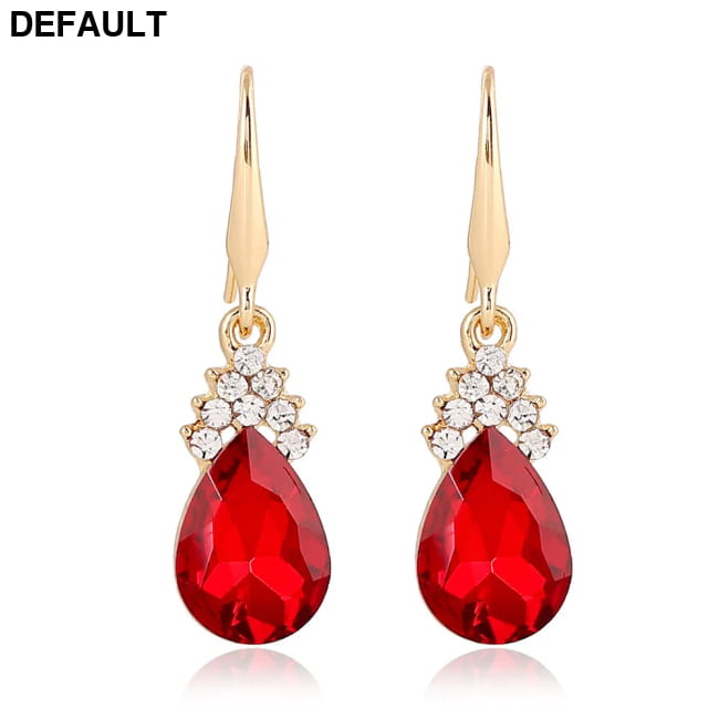 Gold Crystal Jewelry Sets Wedding Necklace and Earrings 3pcs Sterling Silver