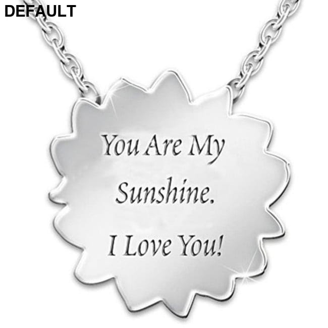 Golden Sun Flower Necklace with Diamonds Gold Sterling Silver Necklaces