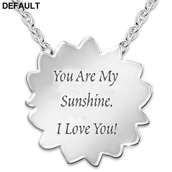 Golden Sun Flower Necklace with Diamonds Gold Sterling Silver Necklaces