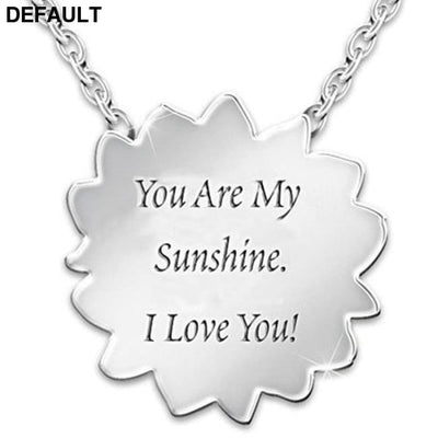 Golden Sun Flower Necklace with Diamonds Gold Sterling Silver Necklaces