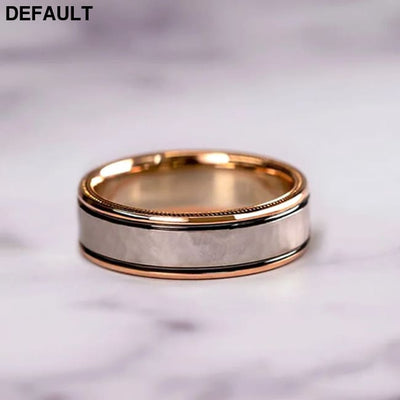 Gorgeous Women/Men Wedding Set Rings Mosaic AAAA CZ Two Tone Romantic Female Engagement Fashion Jewelry Top Quality