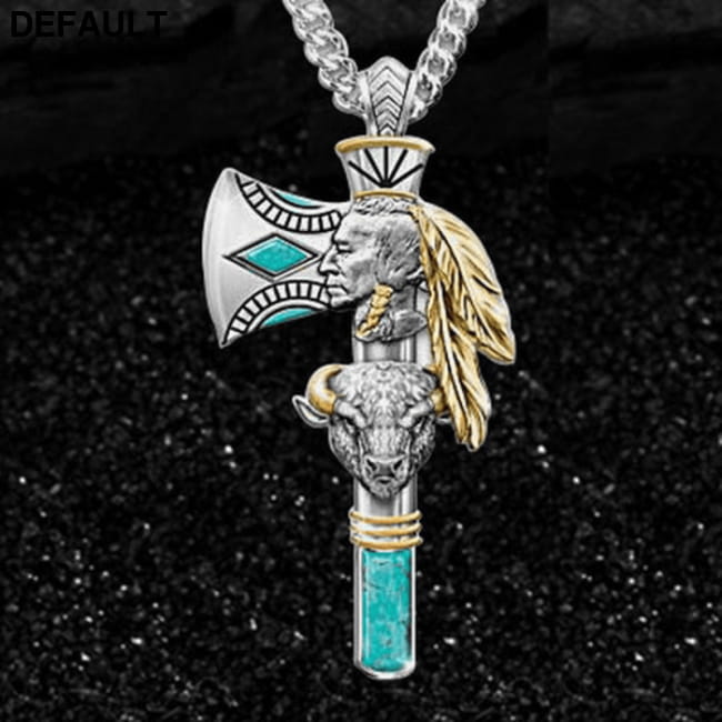 Gothic Animal Indians Pendant Necklace for Women and Men Bull Head / CN Necklaces Sterling Silver