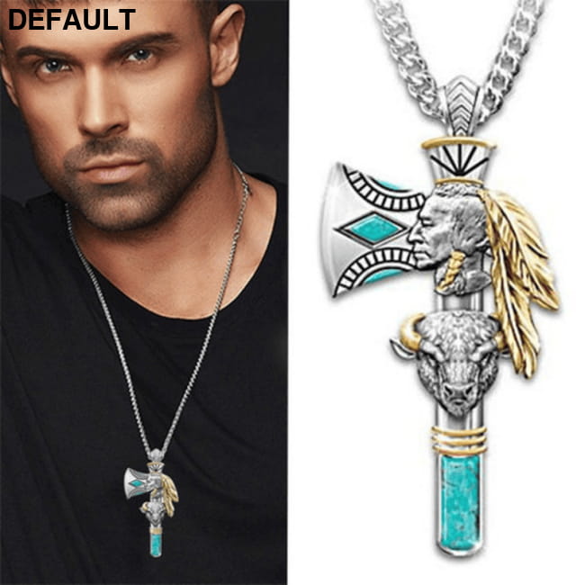 Gothic Animal Indians Pendant Necklace for Women and Men Bull Head / CN Necklaces Sterling Silver