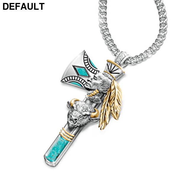 Gothic Animal Indians Pendant Necklace for Women and Men Bull Head / CN Necklaces Sterling Silver