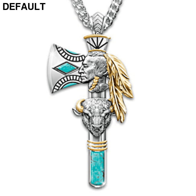 Gothic Animal Indians Pendant Necklace for Women and Men Bull Head / CN Necklaces Sterling Silver