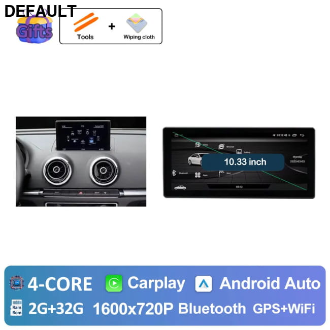 GPS Car Radio for Audi A3 2013 - 2020 Audio Multimedia 2G 32G DVD Players - Motor Vehicle A/V & In-Dash Systems