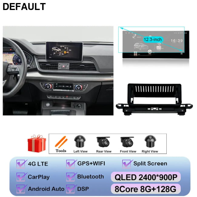 GPS Navi Car Video Multimedia Radio Player Android 16 8G 128G 360 DVD Players