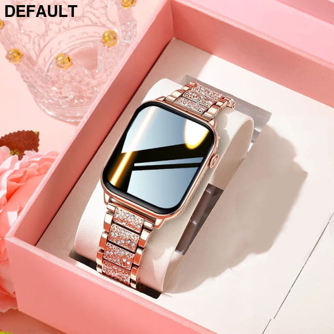 H11S Bluetooth Calling Smart Watch Fashion Gold Diamand Steel Belt Women Watches