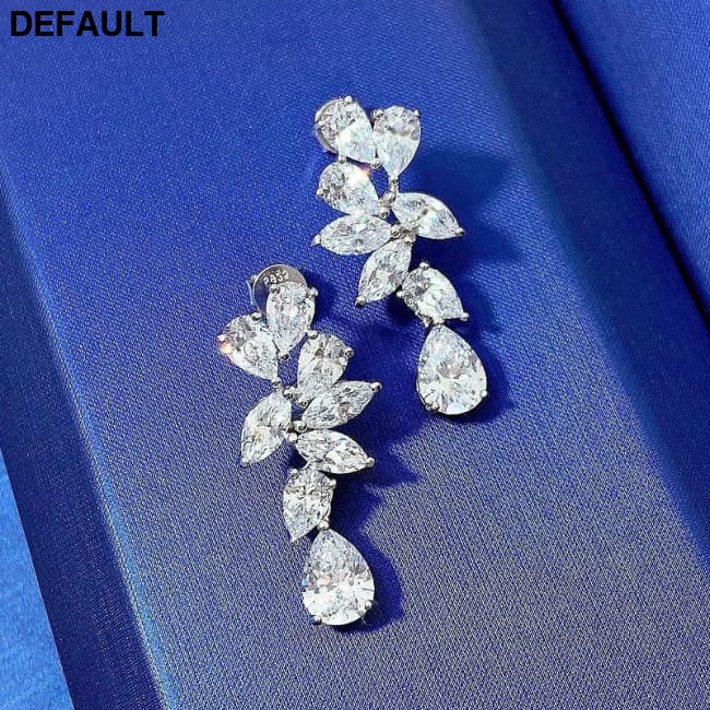 Halaile S925 Sterling Silver Zircon Jewelry High Carbon Diamond Drop Earrings Luxury Fine Trendy Elegant Gift for Women