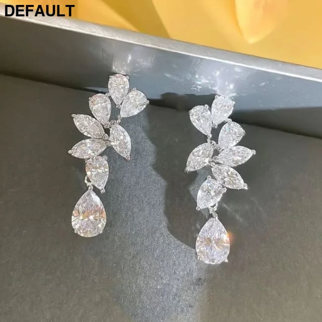Halaile S925 Sterling Silver Zircon Jewelry High Carbon Diamond Drop Earrings Luxury Fine Trendy Elegant Gift for Women