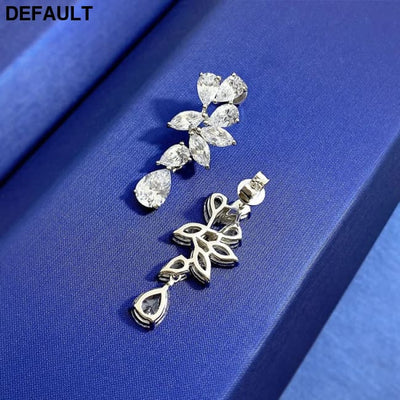 Halaile S925 Sterling Silver Zircon Jewelry High Carbon Diamond Drop Earrings Luxury Fine Trendy Elegant Gift for Women