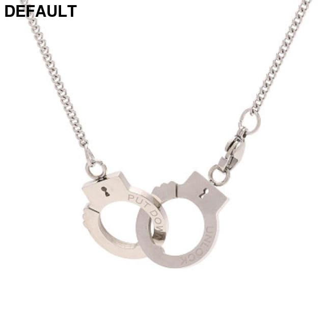 Handcuff Pendant Necklace Fashion Friendship Necklaces Stainless Steel for Women handcuff Sterling Silver